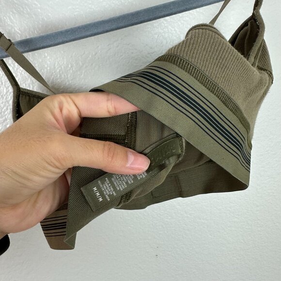 Skims Rib Scoop Neck Bralette M Army Green Loungewear Stretch Soft Basic - Picture 4 of 4